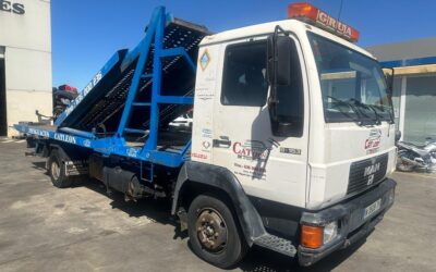 grúa Man portavehiculos doble piso con cuchara para tres coches